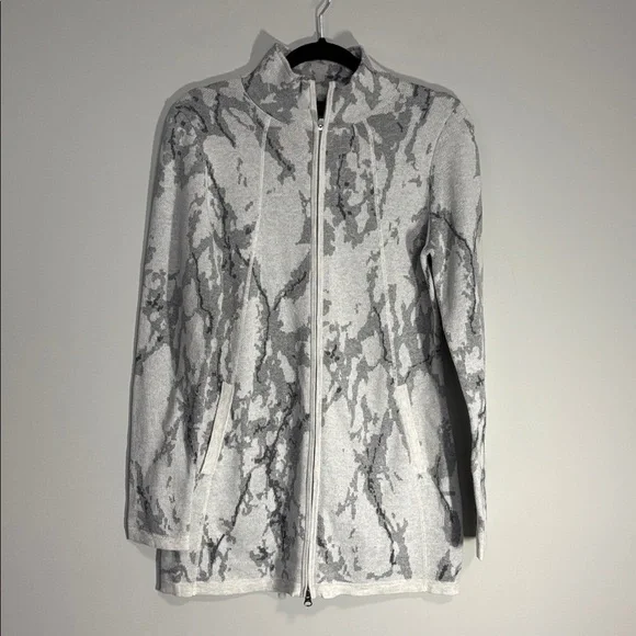 Rachel Zoe Full Zip Sweater Grey Medium - Picture 1 of 10